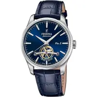 Festina Herrenuhr Swiss Made Armbanduhr Leder Blau UF1902/6