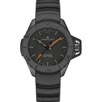 Hamilton H77845330 Herren-Taucheruhr Khaki Navy Frogman Schwarz