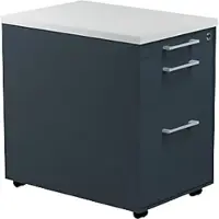 Mauser Schubladencontainer auf Rollen, 579x600mm, 1 Materialschub,anthrazitgr./lichtgr.