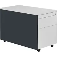 Mauser Schüberollcontainer, 579x800mm, Kunststoffpl., 1 Schub, anthrazit/lichtgrau