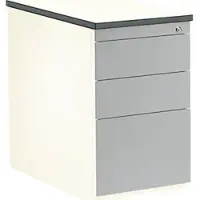 Mauser Schubladencontainer, 720x800 mm, 2 Materialschübe, 1 Hängereg., weiß/alu