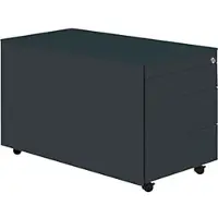 Mauser Schüberollcontainer, 520x800mm, Stahlpl., 3 Schübe, anthrazit/lichtgrau