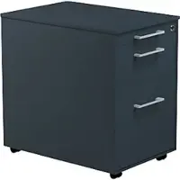Mauser Schubladencontainer auf Rollen, 570x600mm, 1 Materialschub, anthrazitgaru