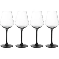 Villeroy & Boch 1137988110, Rotweinglas, Flötenglas, Kristall, Glas, Schwarz, Transparent, 470 ml, 9,6 cm