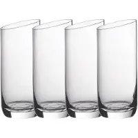 Villeroy & Boch Longdrinkglas "Longdrinkgläser NewMoon 370 ml 4er Set transparent"
