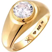 KUZZOI Ring 925 Sterling Silber in Gold | Gr.: 64