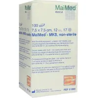 MaiMed Schlitzkompressen 7,5x7,5 cm unsteril 12fach 100 St Kompressen