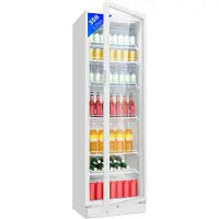 Bomann Glastürkühlschrank | Getränkekühlschrank abschließbar | 6 höhenverstellbare Ablagen | 30kg je Ablage | 347 Liter | LED-Licht | KSG 7351 weiß