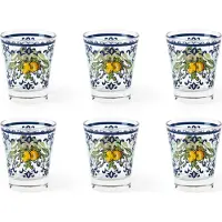 Excelsa set 6 espressotassen Amalfi glas 9 cl bunt