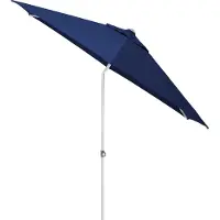 Kettler Easy Push Schirm Ø 300 cm, UPF 50+, silber/ blau, Aluminium/Polyester mit PolyurethanBeschichtung