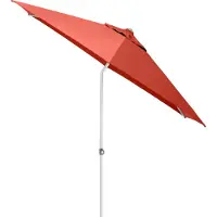 Kettler Easy Push Schirm Ø 230 cm, UPF 50+, silber/ terrakotta, Aluminium/Polyester mit PolyurethanBeschichtung