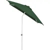 Kettler Easy Push Schirm 200x200 cm, UPF 50+, silber/ grün, Aluminium/Polyester mit PolyurethanBeschichtung