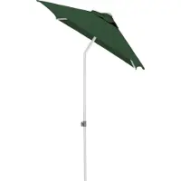 Kettler Easy Push Schirm 150x210 cm, UPF 50+, silber/ grün, Aluminium/Polyester mit PolyurethanBeschichtung