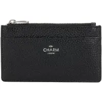 Charm London Leder-Geldbörse in Schwarz - (B)13,5 x (H)7,5 x (T)1 cm - onesize