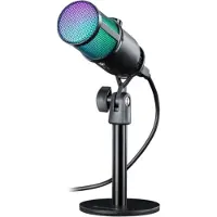 Defender GLOW GMC 400 Kabelgebundenes Mikrofon mit Stativ STREAM RGB USB Streaming
