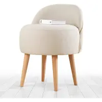 Hannah Home , Corvile- FLF1151, Sahne, Klassische Sitzsäcke, 50% Baumwolle / 50% Leinen