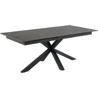 Ebuy24 Heaven Esstisch 100x200/240cm inkl. 1 Zusatzplatte schwarz.