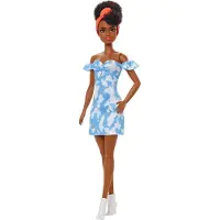 Mattel Barbie Fashionistas Puppe gebleichtes Jeanskleid