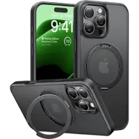 Torras Ostand Pro Hülle für iPhone 16 ProMax (Schwarz