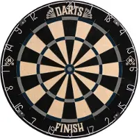 HOME DELUXE - Dartscheibe FINISH - Maße: 45 x 45 x 4 cm, Farbe: Schwarz, Grau, Blau, inkl. 6 Darpfeilen und Aufhängung I Dartboard Wurfscheibe Dartpfeile