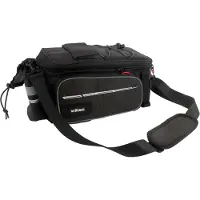 Wiltec Gepäckträgertasche schwarz, Fahrradtasche Gepäckträger bis 20 l Stauraum, wasserresistente Fahrrad Tasche, Gepäcktasche leichte Handhabung