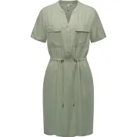 Ragwear Blusenkleid "Blusenkleid Roisana", Damen, Gr. XXL, N-Gr, grün (dusty grün), Obermaterial: 100% Viskose CV., Kleider Blusenkleid