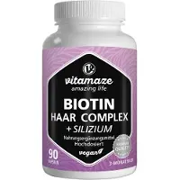 Vitamaze Biotin Haar Vitamine Komplex hochdos.+Silizium Kps 90 St Kapseln
