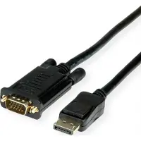 Value Kabel DisplayPort-VGA, DP ST - VGA ST, schwarz, 2 m
