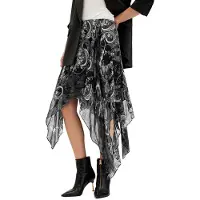 AllSaints Polly Skirt Helena Black Größe: 10 | Midiröcke Outlet | Damen | Schwarz