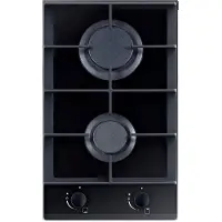 MPM Eingebautes Gaskochfeld mit 2 Kochzonen aus Glas, 510x295 mm, Modell -30-GMH-20