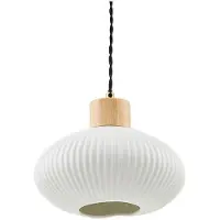 LINDBY Paulie Pendelleuchte Weiß - , Paulie, dimmbar, Weiß, für Wohnzimmer, Keramik, Modern