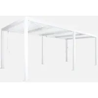 Sweeek - Bioklimatische Pergola Palace mit Lamellendach 3x6m - Weiß