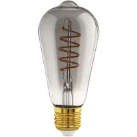 Eglo - E27 ST64 Spiral Rauchglas Smart Lampe - Zigbee & Bluetooth