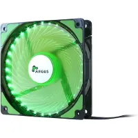 Inter-Tech L12025 - 120mm Luefter - gruen 1200U/min 33 LED Spiraleffekt gummierte Auflagen fluid Gleitlager...