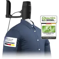 DS Produkte CLEANmaxx Hemdenbügler PRO KOMPAKT - easy an die Tür hängen & automatisch bügeln - schwarz/silber