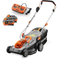 FUXTEC 40V Akku Rasenmäher FX-E2RM37SET - 37cm Schnittbreite | 15Kg | 2x20V |E-Start |40L Fangkorb | 2,5-7,5cm Schnitthöhe | 120min Ladezeit