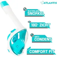 Atlantis Schnorchelmaske White/Turquoise S/M
