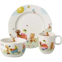 Villeroy & Boch Kindergeschirr-Set "Kindergeschirr Hungry as a Bear bunt" Spülmaschinenfest