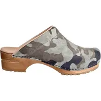 Sanita Wood-Soldi Open Clog Olive Camouflage Gr.41