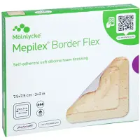 Mepilex Border Flex Schaumverb.haft.7,5x7,5 cm 5 St Verband