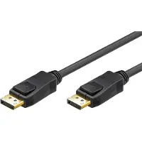 Connection DisplayPort 1.2 3m 20-pin, 3 m, DisplayPort, DisplayPort, Männlich, Männlich, Schwarz
