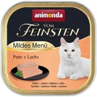 Animonda Vom Feinsten Mildes Menü Nassfutter mit Pute und Lachs für adulte Katzen 24x100g
