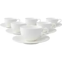 Villeroy & Boch New Cottage Basic Cappuccinotassen mit Untertassen