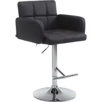CLP Barhocker Los Angeles höhenverstellbar und drehbar | Farbe schwarz Gestell Farbe chrom