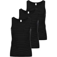 Ammann Unterhemd "Unterhemd Jeans Unterhemden 3P 3er Pack", Herren, Gr. L, N-Gr, grau (anthrazit), Obermaterial: 75% Baumwolle CO. 25% Polyester PES., Unterhemden Unterhemd