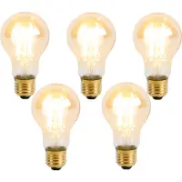 LUEDD 5er Set E27 3-Stufen dimmbar LED-Leuchtmittel A60 Goldline 5W 530lm 2200K