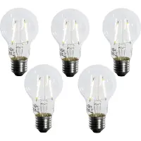 LUEDD 5er-Set E27 LED-Glühbirnen A60 Dämmerungssensor 2,5 W 250 lm 2700 K