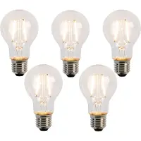 LUEDD 5er Set E27 LED Filament Glühbirnen A60 2W 210lm 2200K