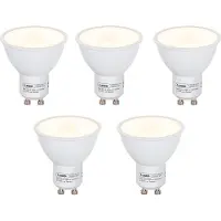 LUEDD Set mit 5 GU10 LED-Lampen mit Dämmerungssensor 5W 380lm 2700K