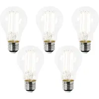 LUEDD 5er Set E27 LED-Glühbirnen A60 Klar 2,2W 470lm 2700K